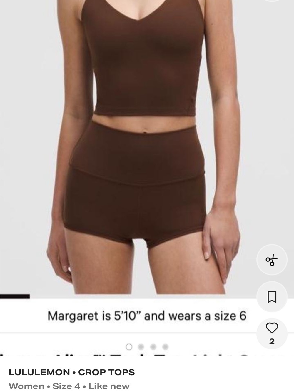 lululemon athletica High-Rise Chocolate Brown Performance Shorts